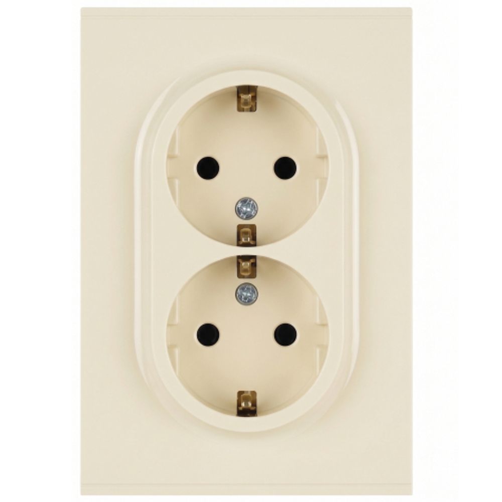 Розетка ЭРА Arktik 16-2104-02 двойная с заземлением 2X2P+E Schuko 16А-250В слоновая кость | Эра Arktik