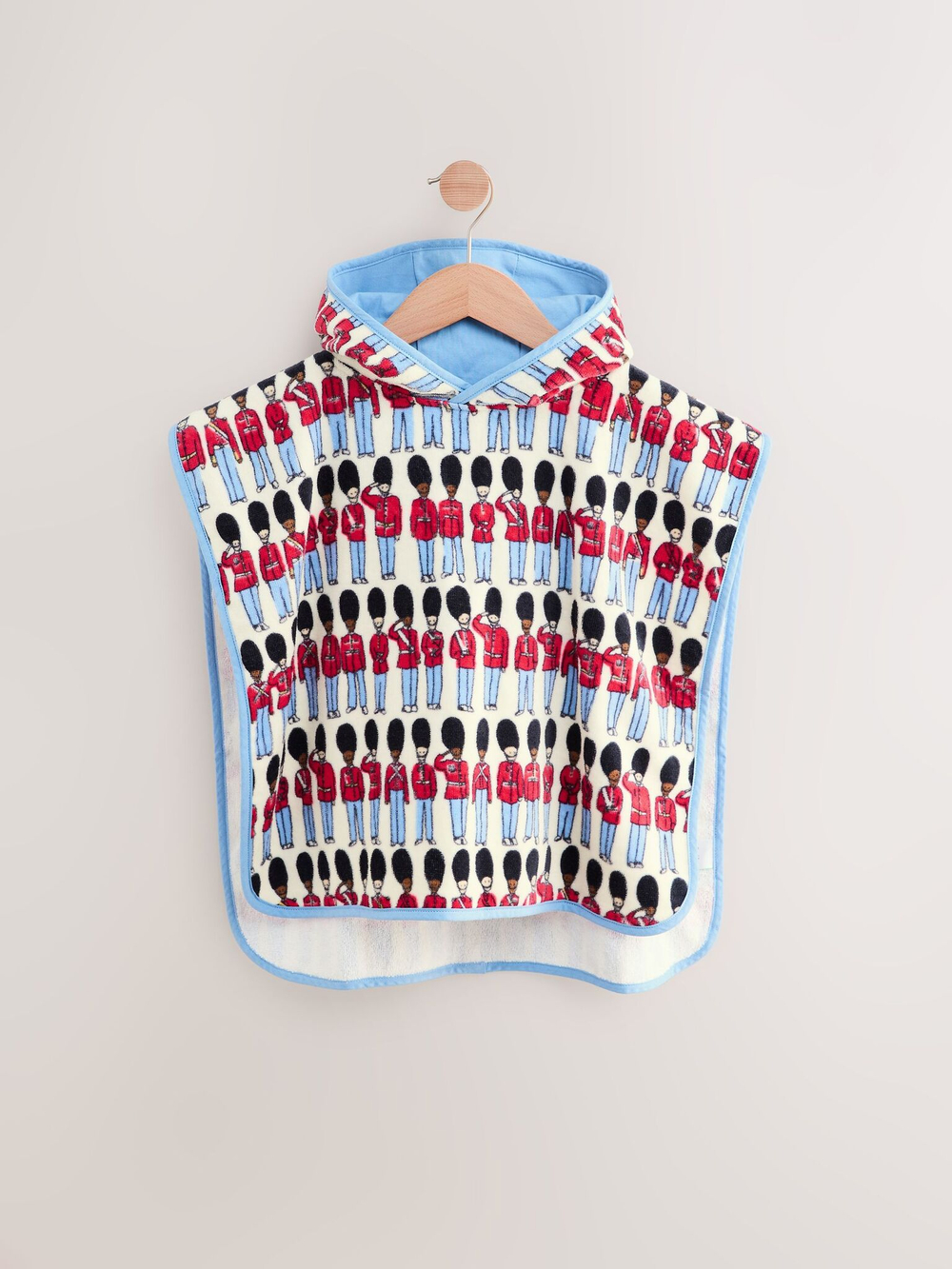 Пончо махровое пляжное для мальчика Next AG2-969, Голубой, Красный