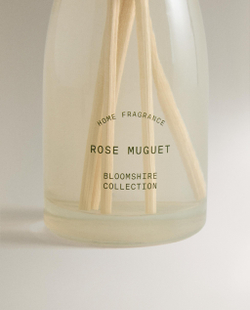 Zara Home Аромадиффузор Rose Muguet 100 мл, тростниковые палочки микадо, аромат цветочный, Розовый