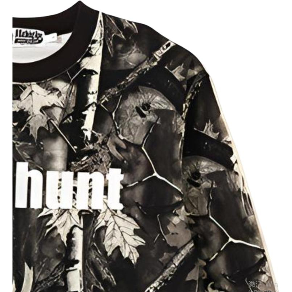 A Bathing Ape Forest Camo Wide Crewneck черный
