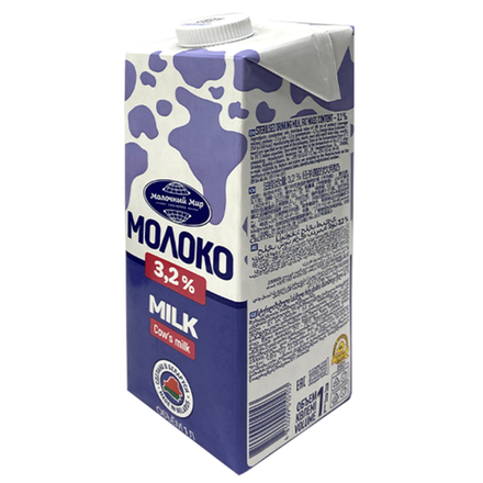 Молоко Молочный Мир 3,2% 1 л
