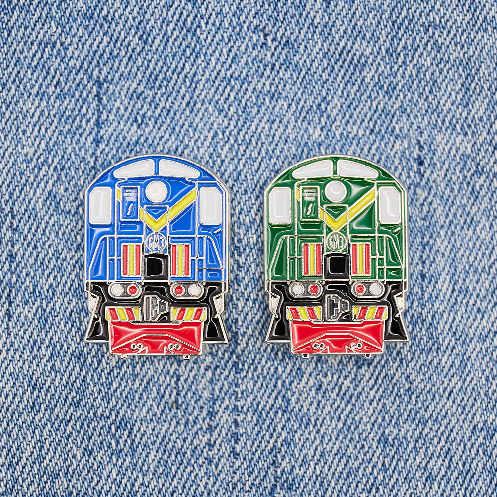 Значок тепловоз ТЭМ2 зеленый