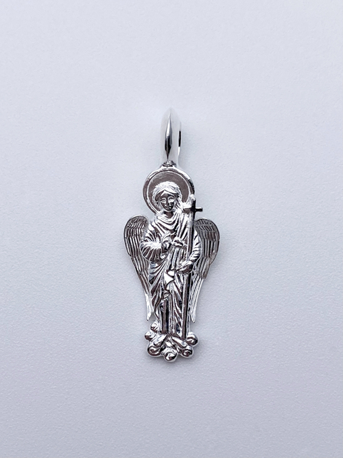 Образок из серебра/Без покрытия/Ангел