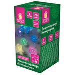 Электрогирлянда-нить комнатная "Звезды", 2 м, 20 LED, мультицветная, батарейки, ЗОЛОТАЯ СКАЗКА, 592477