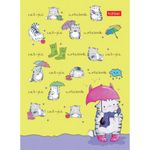 Блокнот МАЛЫЙ ФОРМАТ (105х145 мм) А6, 24 л., скоба, мелованная бумага, HATBER, "Приключения Кота" (16 дизайнов), 24Б6В1