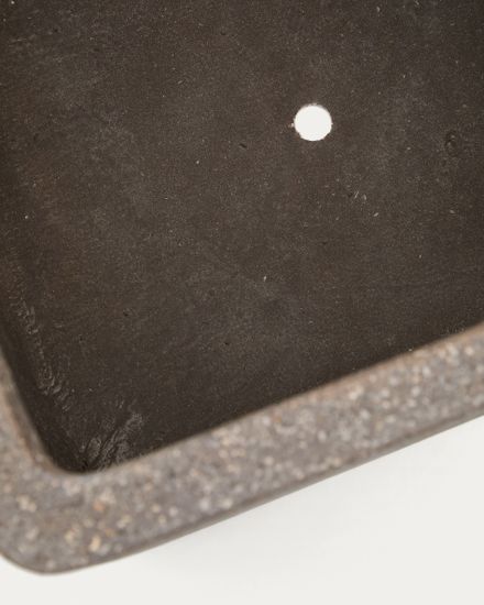 Набор из 2 кашпо Minoa коричневого цвета из песчаника 44 x 44 см