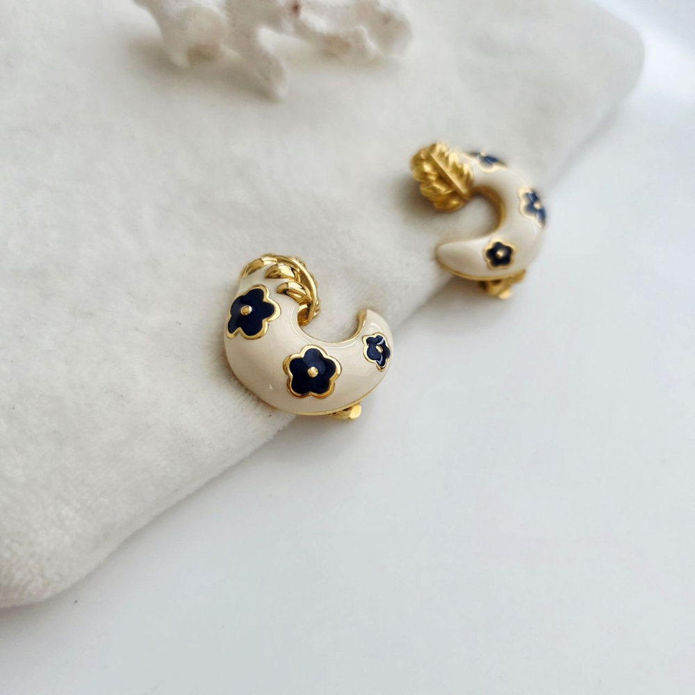 Клипсы Ivana в цветочек