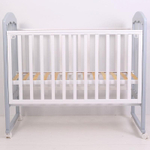 Кроватка детская Топотушки Сильвия 2 качалка, серый- белый