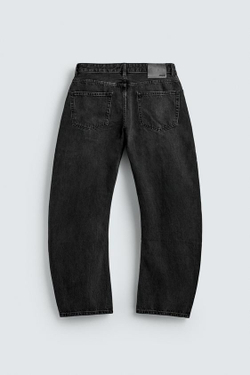 ZARA ДЖИНСЫ RELAXED BARREL FIT, УГОЛЬНЫЙ