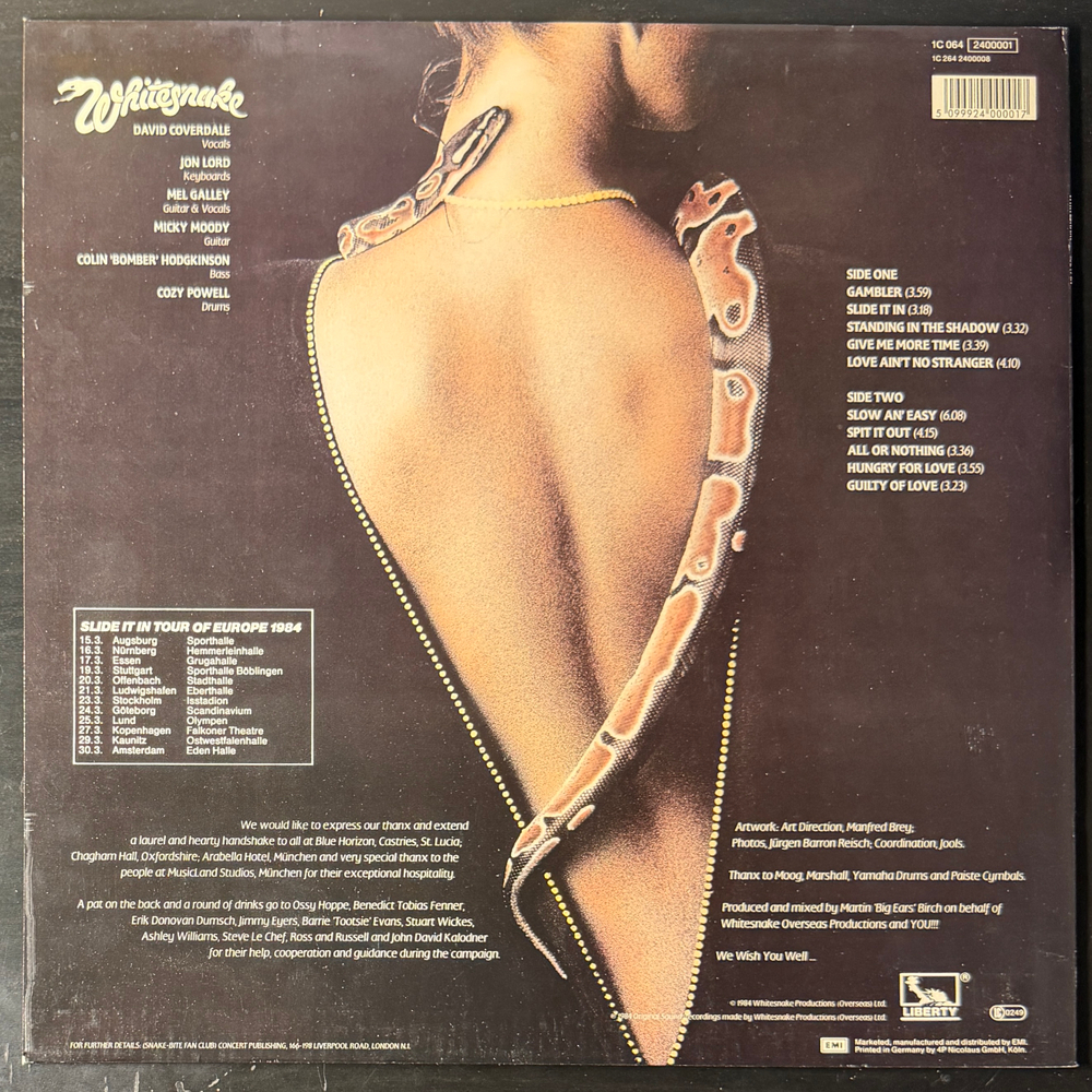 Виниловая пластинка Whitesnake ‎– Slide It In LP