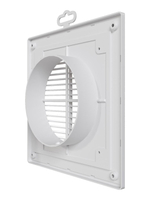 Решетка вентиляционная ПФ фланец D125 разъемная 209х209 пластик ERA