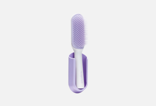 SOLOMEYA Расческа для чувствительной кожи головы ЛИЛОВАЯ в футляре Hair Brush For Sensitive Scalp Lilac, 1 шт