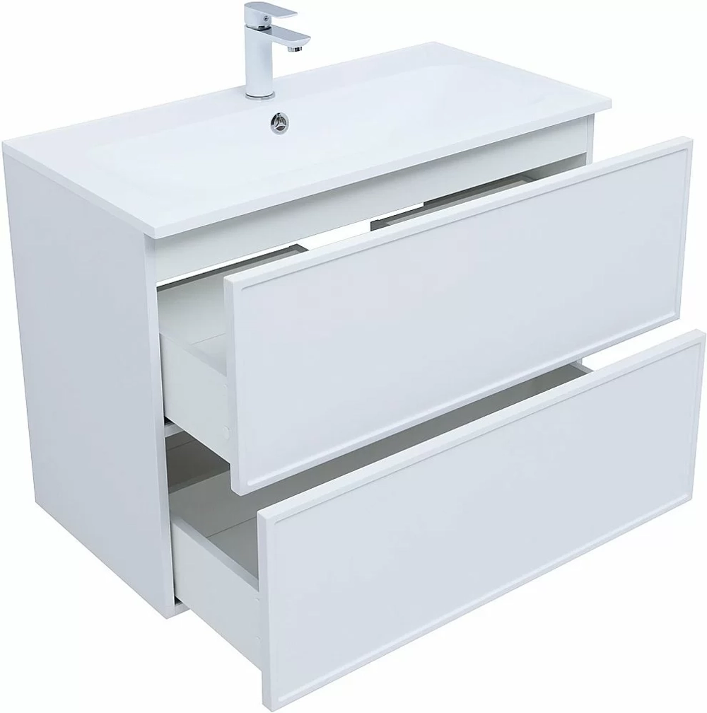 Тумба с раковиной Aquanet Арт 313256 90 белый матовый