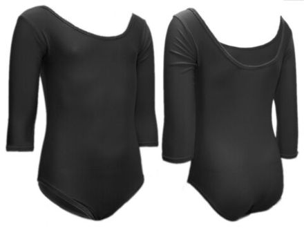 Купальник гимнастический. Размер S. Цвет чёрный. #07032