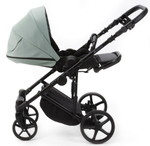Детская коляска Adamex Zico Deluxe New 2 в 1 ZN-SA20 (СЕРО-ЗЕЛЕНАЯ КОЖА)