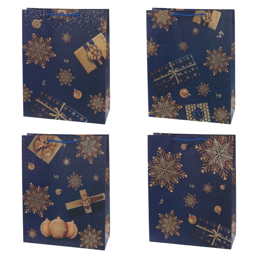 GAEM Пакет подарочный (бумага 210г/м2, блок микс 12шт), L18 W9 H24 см, 4в.