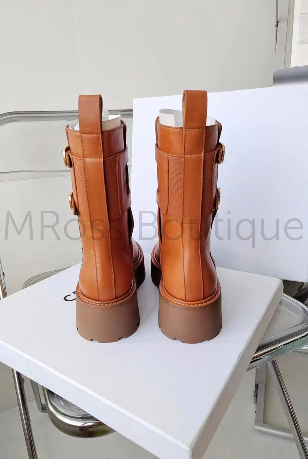Ботинки ботильоны Селин коричневого цвета Celine премиум класса