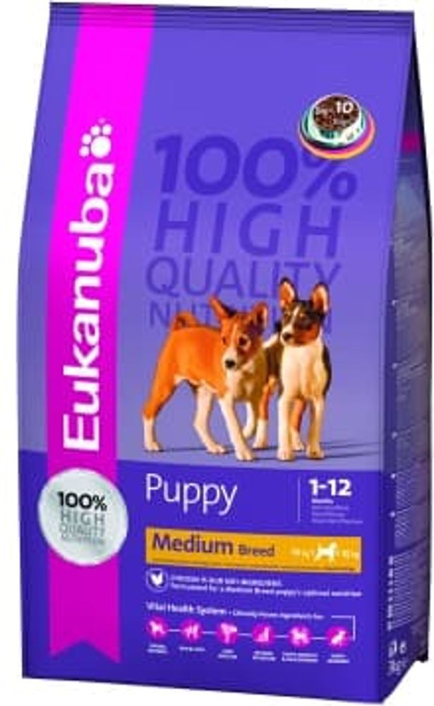 Eukanuba 1 кг Юниор для щенков средних пород Eukanuba 1 кг Юниор для щенков средних пород