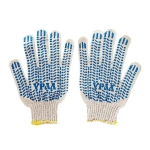 Перчатки трикотажные х/б с ПВХ покрытием «Протектор» 10кл 6н белые