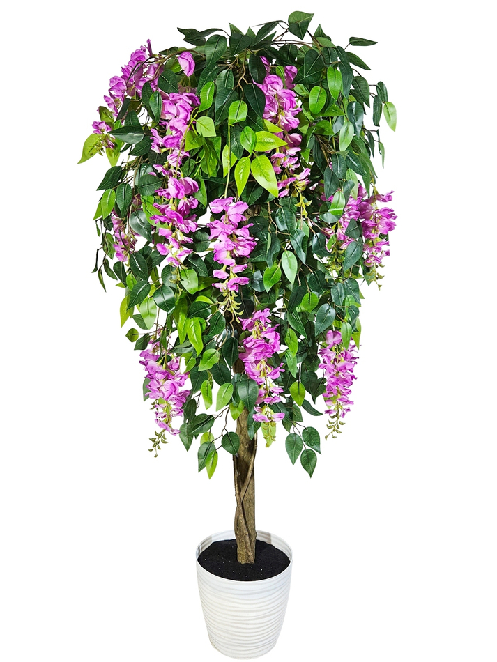 Искусственное дерево Глициния лиловая 130 см в кашпо