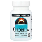 Source Naturals, хлорелла, 500 мг, 100 таблеток