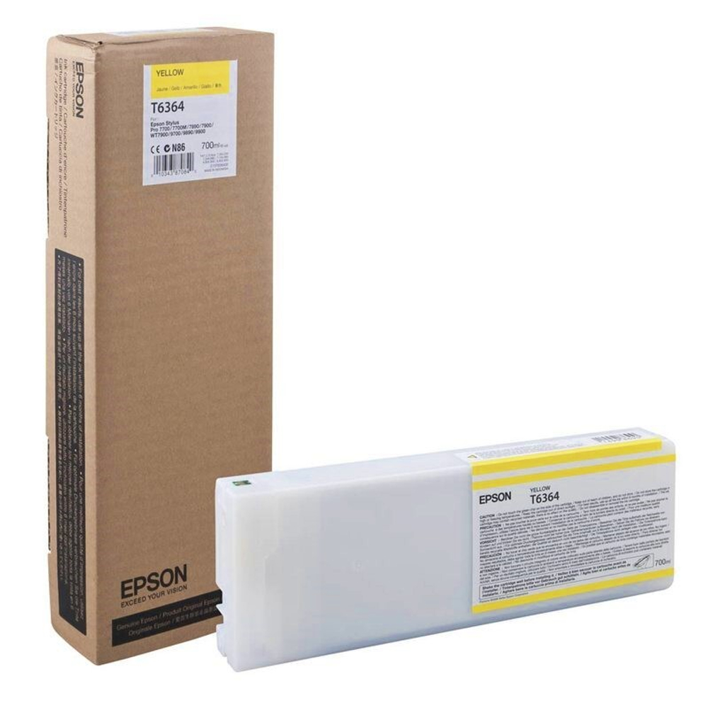 Картридж EPSON C13T636400 (T6364) для Stylus Pro 7700/7890/7900/9700/9890/9900 желтый 700мл.