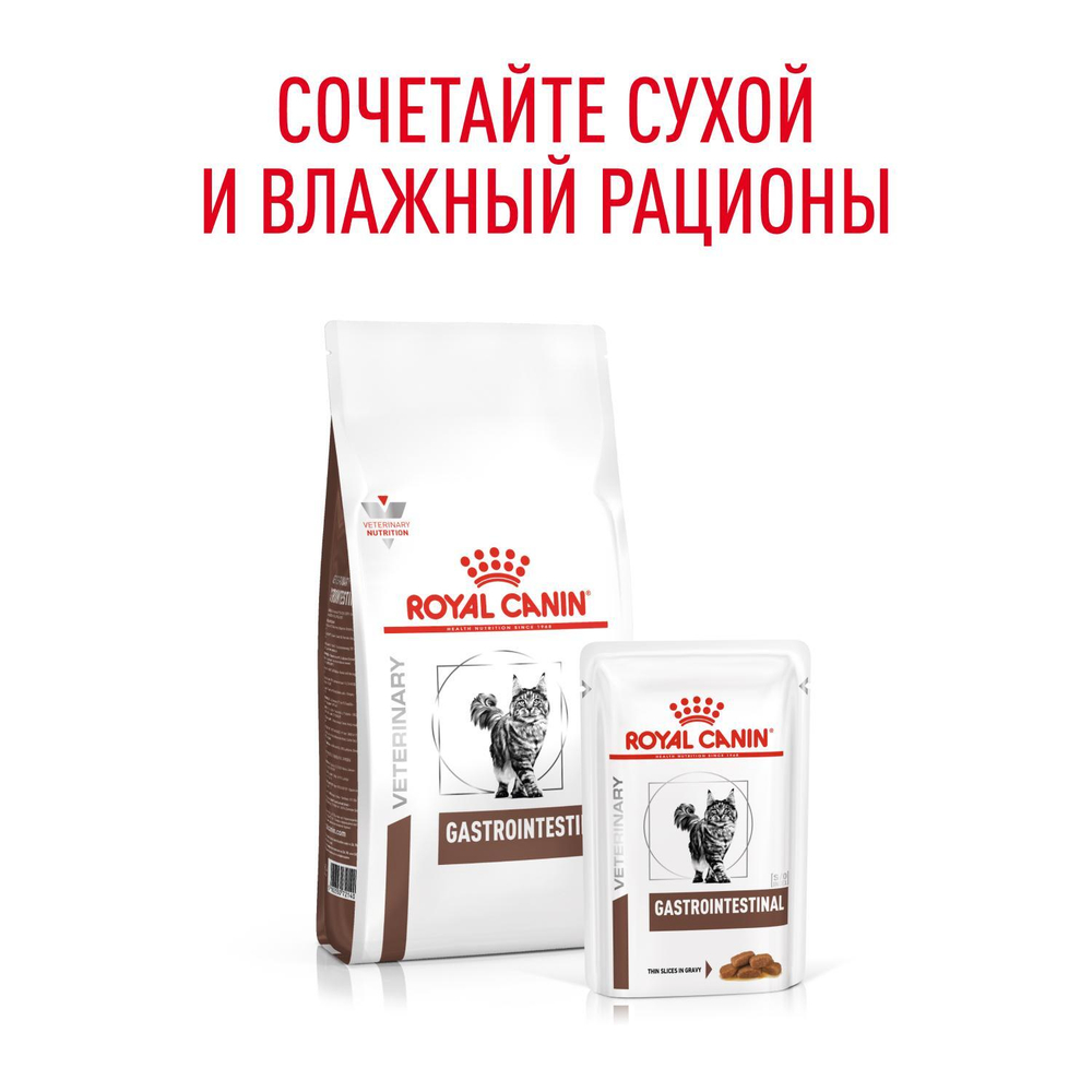Royal Canin GASTROINTESTINAL Корм сухой для взрослых кошек при расстройствах пищеварения 350г