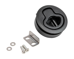 Ручка для люка врезная пластиковая, утапливаемая черная, Marine Rocket