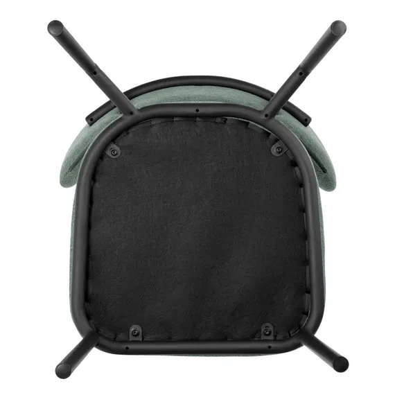 Стул Arvo серо-зеленый шенилл с черными ножками