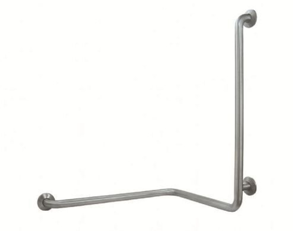 Поручень угловой 3 точки опоры правый нерж. сталь NOFER 15050.S матовый