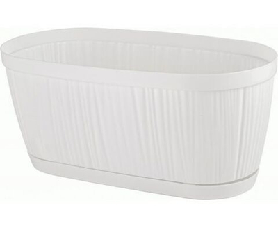 Горшок для цветов InGreen BARCELONA 2,7л, 275х145мм овальный белый