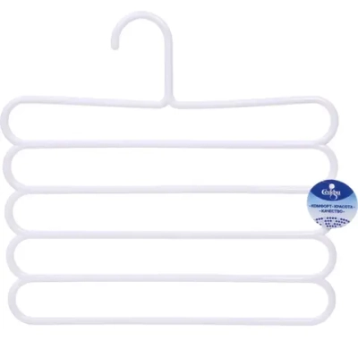 Вешалка многофунциональная «ИДЕЯДОМА», цвет белый, 5 отд, 32*33см (Лейбл Селфи)