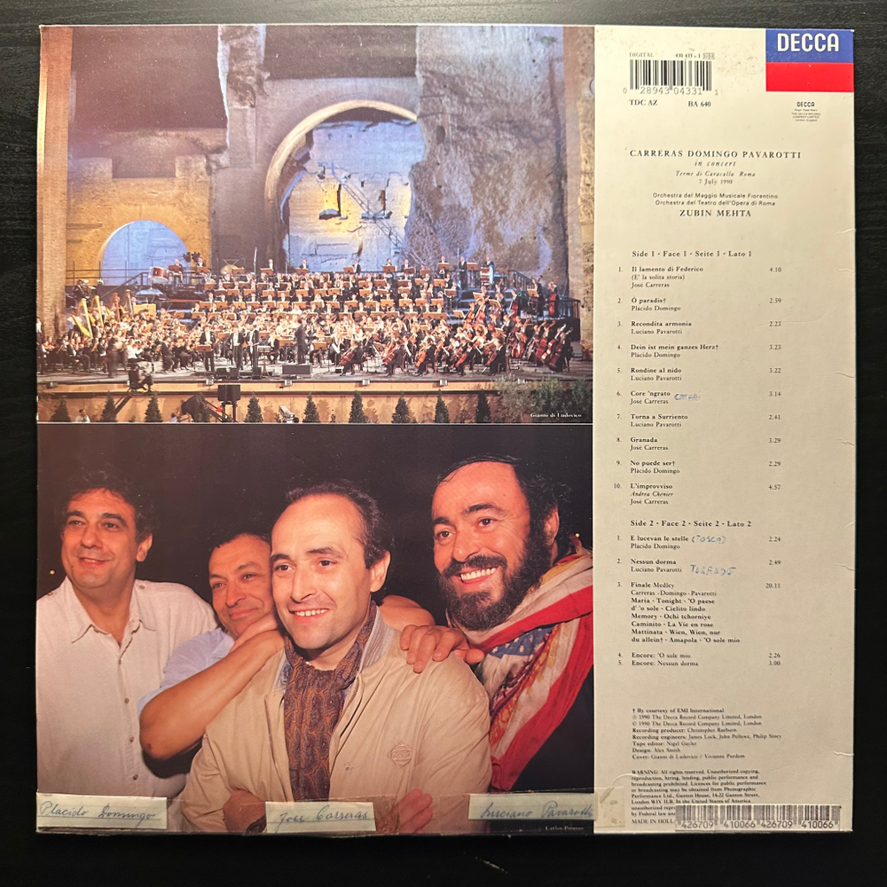 Carreras, Domingo, Pavarotti, Mehta - In Concert (Голландия 1990г.)