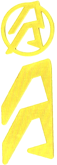 Логотипные вставки Alpha-X (цвет:желтый, правые)