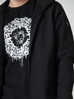 Ветровка худи софтшелл черная Город Горький