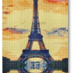 Алмазная мозаика 30*40см KiKi «Париж на закате» полная выкладка MOZ010