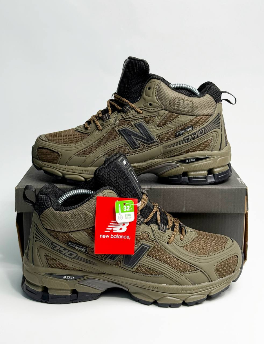 Кроссовки NB 740 на меху #B41 (хаки)