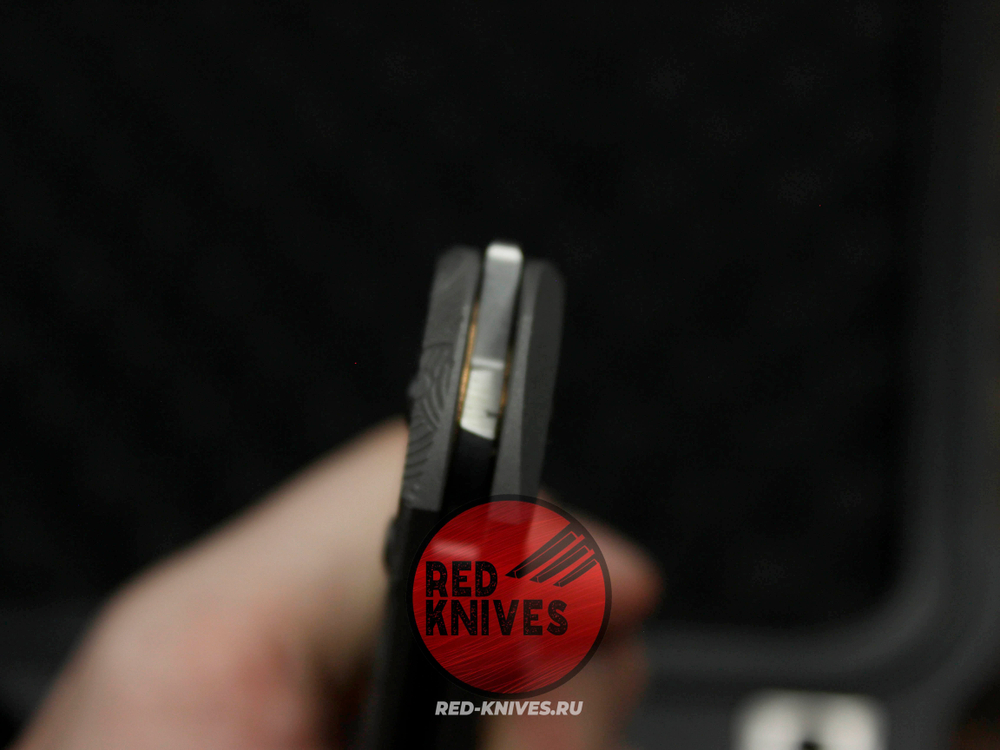 SPD X Chris Reeve Sebenza 31 Large Blue Wave - рук. титан, шайбы бронза, дэтенд керамика