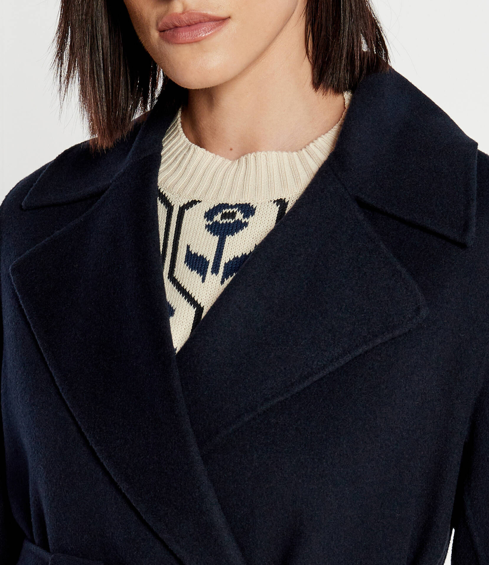 Хлопковое пальто Weekend MaxMara - темно-синий(250160416)