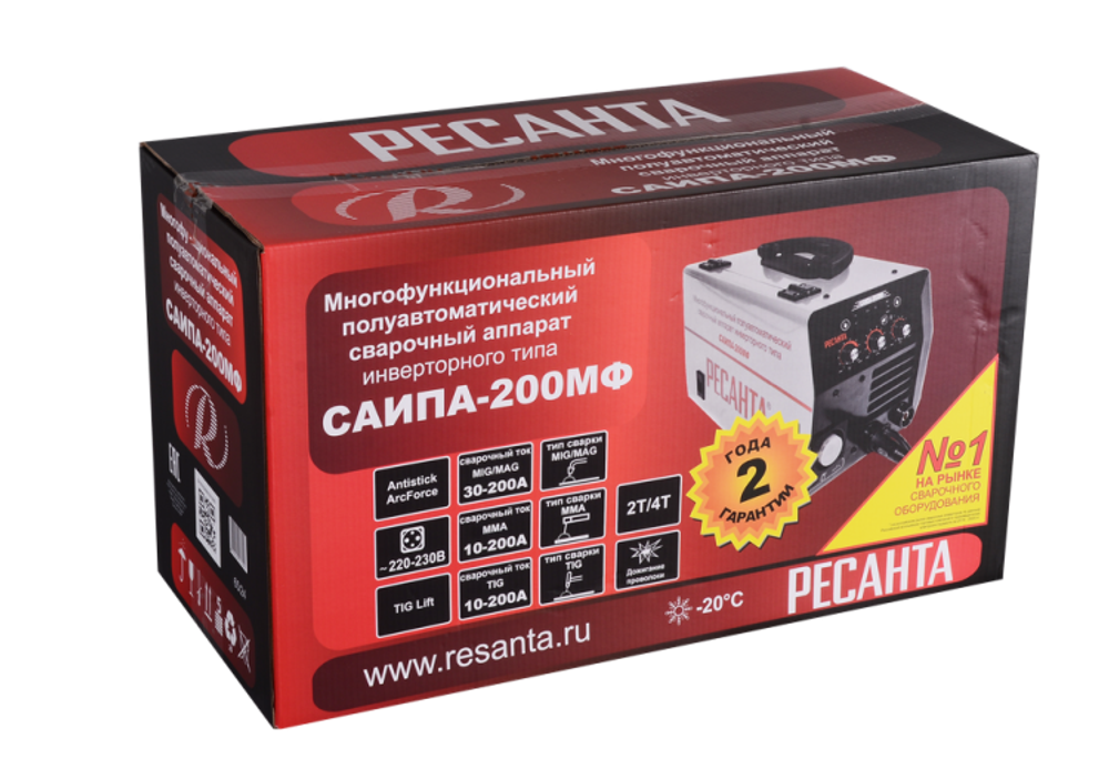 Сварочный полуавтомат многофункциональный Ресанта САИПА-200МФ (MIG/MAG/TIG)