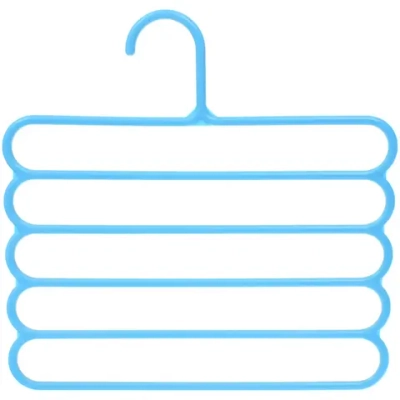 Вешалка для брюк 2шт «ИДЕЯДОМА», цвет голубой, 5 отд, 30*30см (Лейбл Селфи)