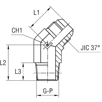 Штуцер FC45 JIC 7/8 - BSPT 1/2