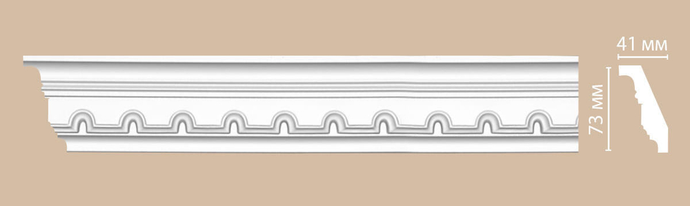 Плинтус потолочный с рисунком DECOMASTER 95112F гибкий (73*41*2400мм)