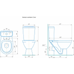 Унитаз-компакт "Соло" белый (гориз, нижн, сид. полип.быстросъёмн, 2-кн.арм.) (Rosa)