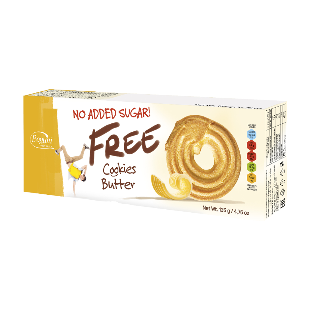 Печенье сдобное без сахара 135г (Bogutti)