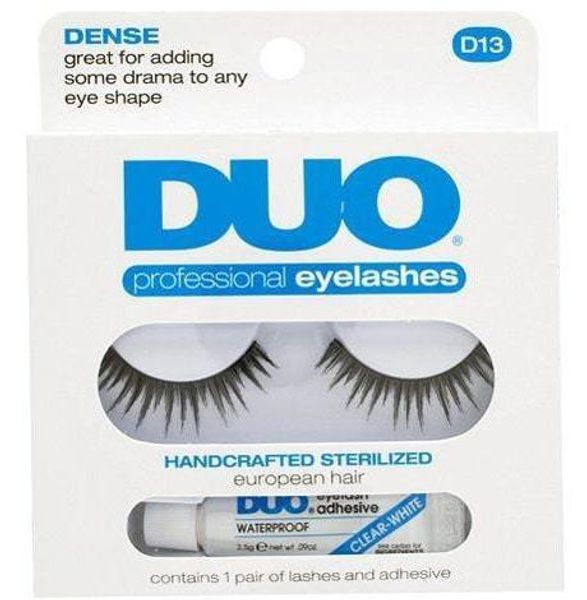 Накладные ресницы DUO  Eyelash Kit D-13 с прозрачным клеем