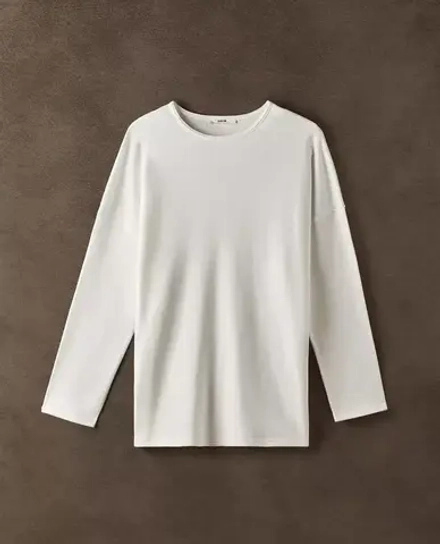 ZARA HOME ХЛОПКОВЫЙ ТОП, ЭКРЮ