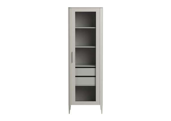 Витрина Type oak стеклянная высота 200 см R (серо-бежевый)