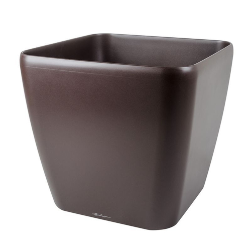 Кашпо (пластик) Lechuza Quadro (espresso metallic) without plug, 50x50xH47см