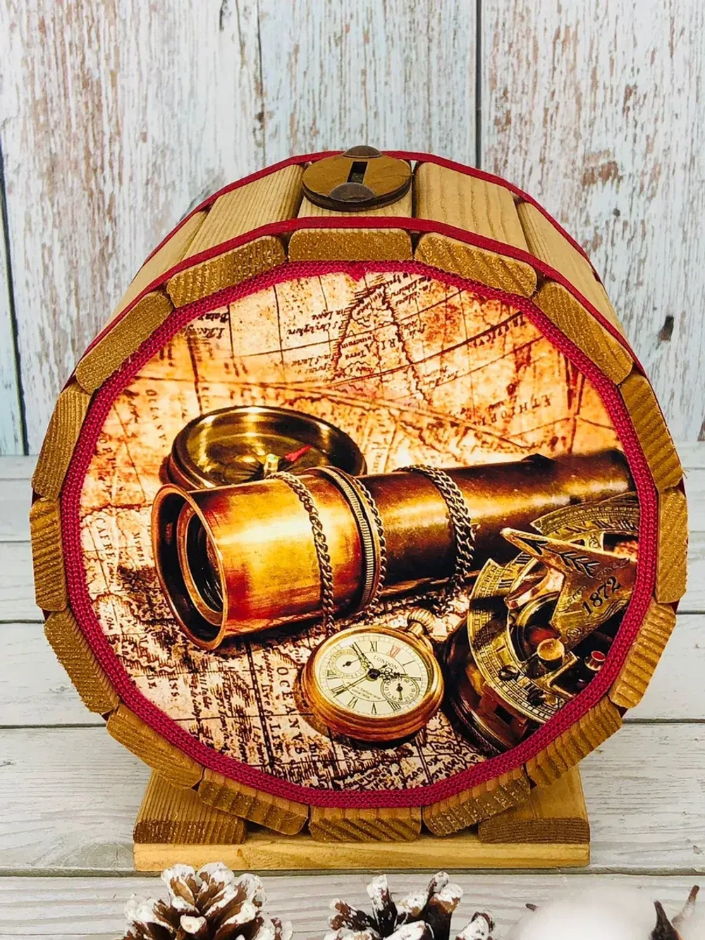 Копилка-бочка "Путешествие "